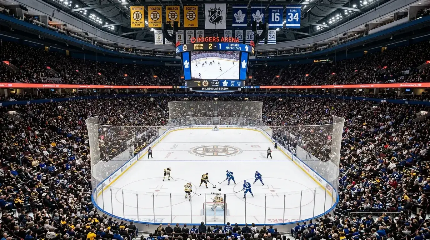 NHL-runkosarjan jääkiekko-ottelu areenalla